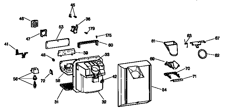 Kenmore 3639537711 dispenser diagram