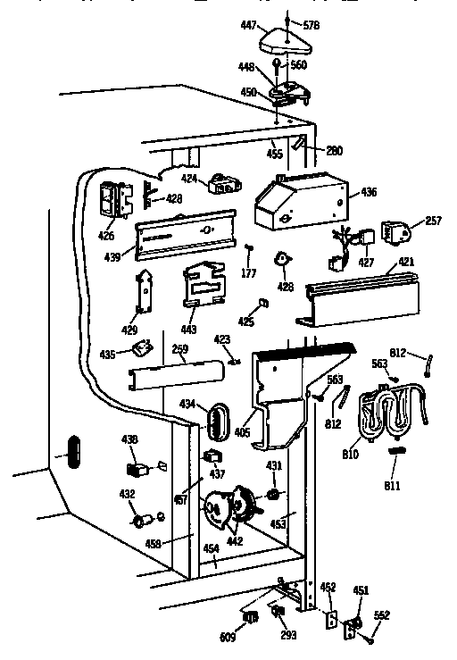 Kenmore 3639537711 fresh food section diagram