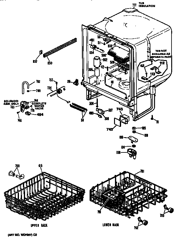 Kenmore 3631404593 cabinet diagram