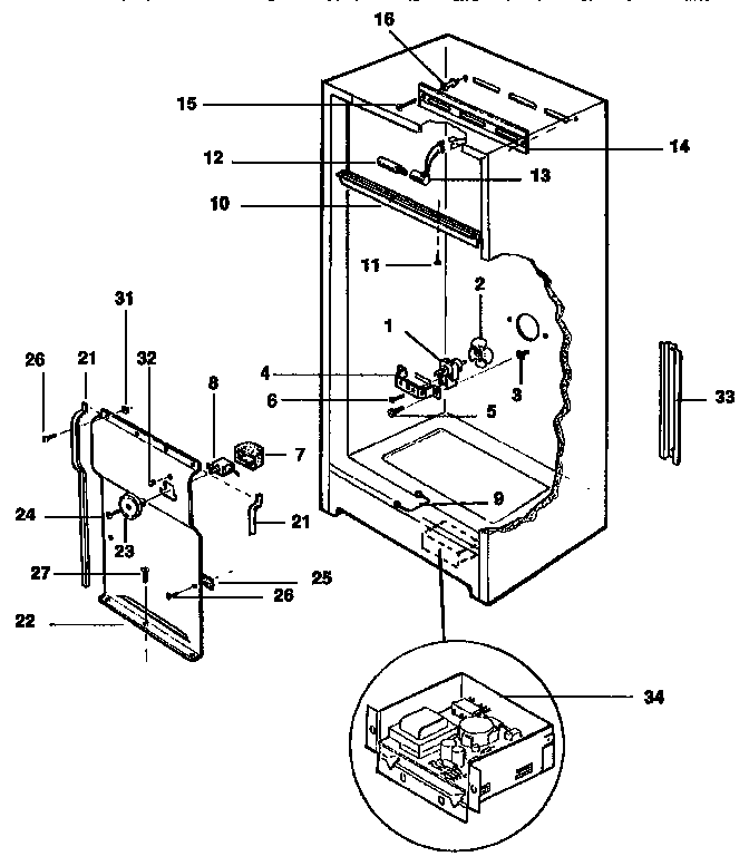 Kenmore 2539235783 liner parts diagram