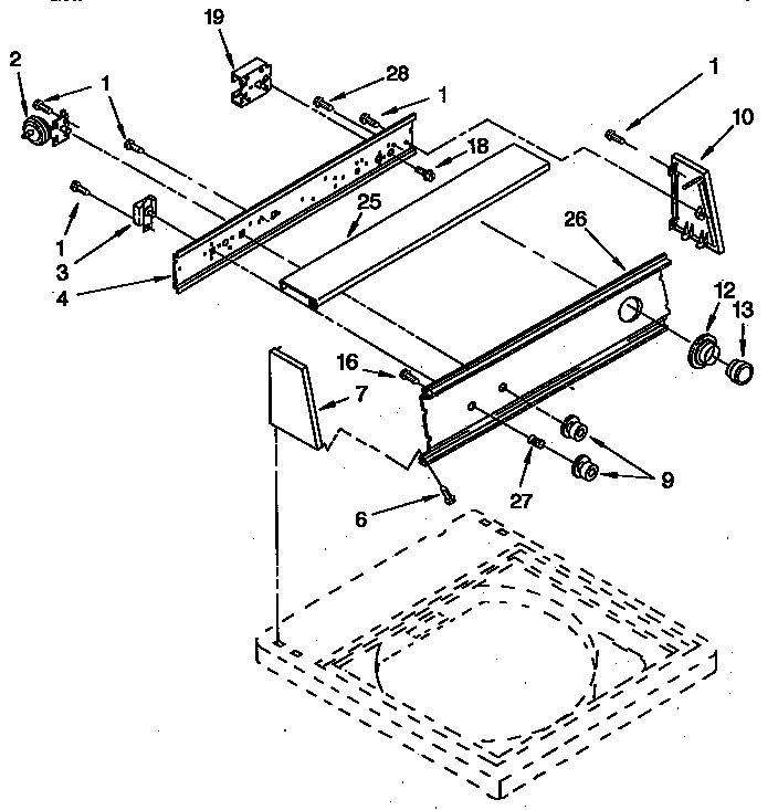 Kenmore 11092572100 control panel parts diagram