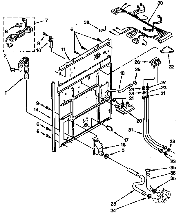 Kenmore 11092572100 rear panel parts diagram