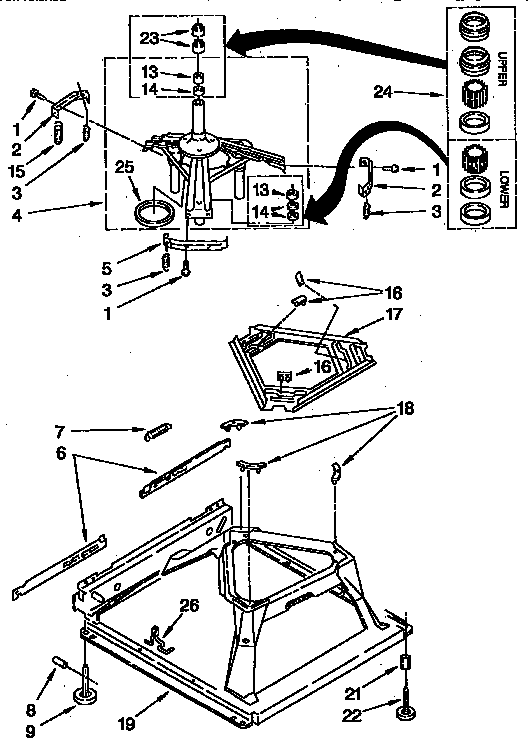Kenmore 11092572100 machine base parts diagram