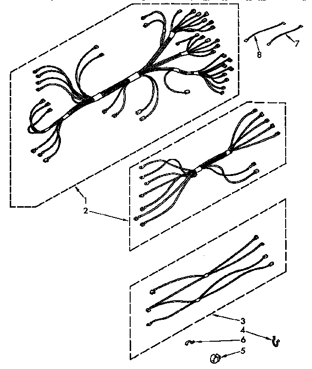 Kenmore 6654428996 wiring harness parts diagram
