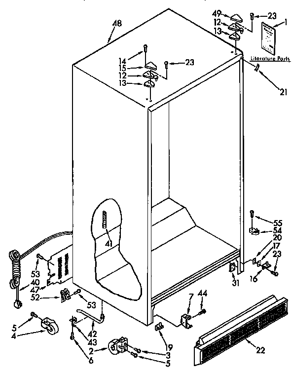 Kenmore 1069532811 cabinet parts diagram