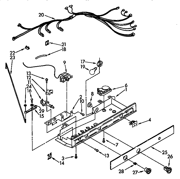Kenmore 1069532811 control parts diagram