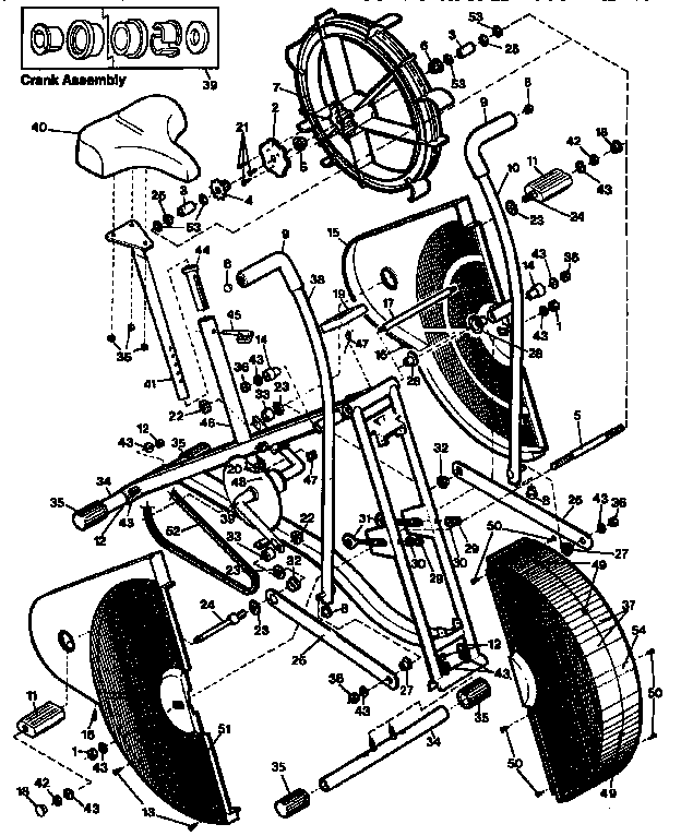 Weslo WL620030 unit parts diagram