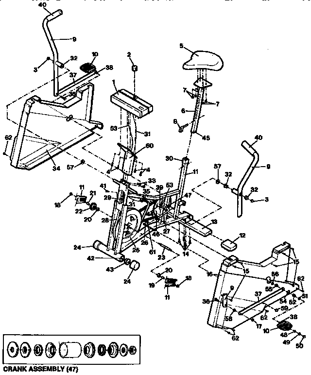 Weslo WL078021 unit parts diagram
