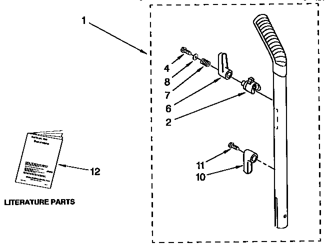 Kenmore 1163481290 handle parts diagram