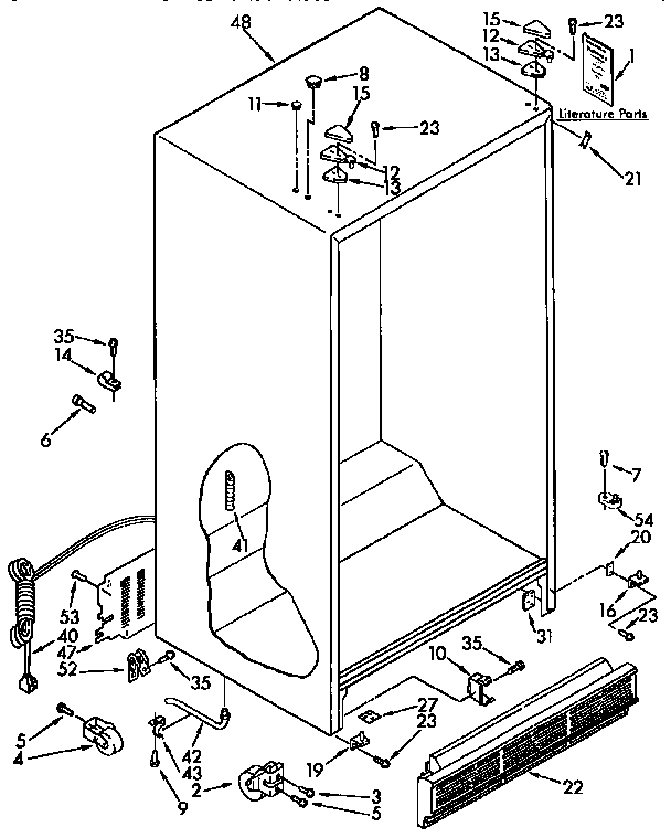 Kenmore 1069432481 cabinet parts diagram