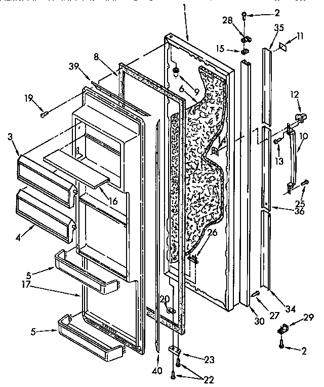 Kenmore 1069432481 refrigerator door parts diagram