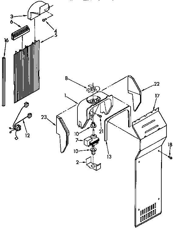 Kenmore 1069432481 air flow parts diagram