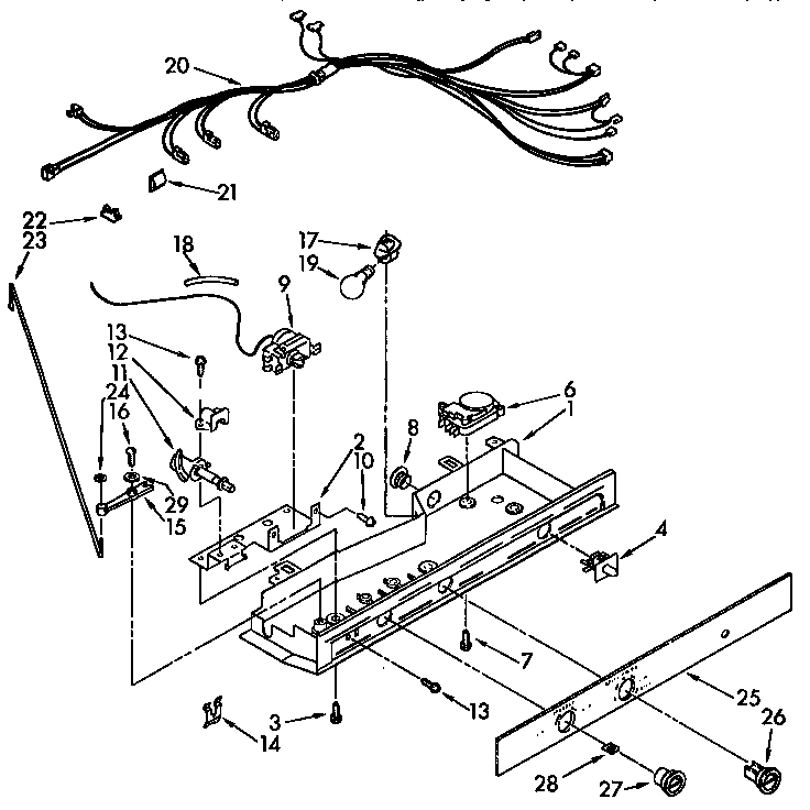 Kenmore 1069432481 control parts diagram