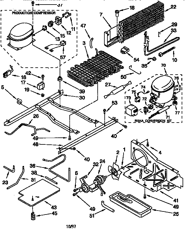 Kenmore 1069730511 unit parts diagram