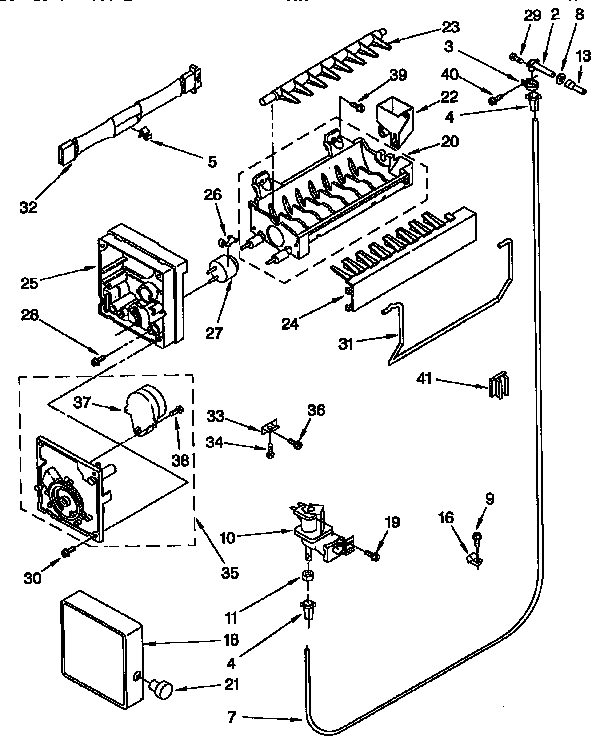 Kenmore 1069730511 icemaker parts diagram