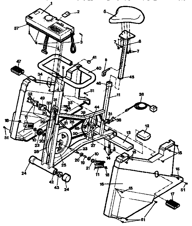Weslo WL680030 unit parts diagram