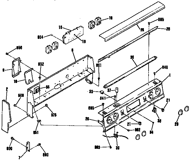 Kenmore 9119382893 backguard section diagram
