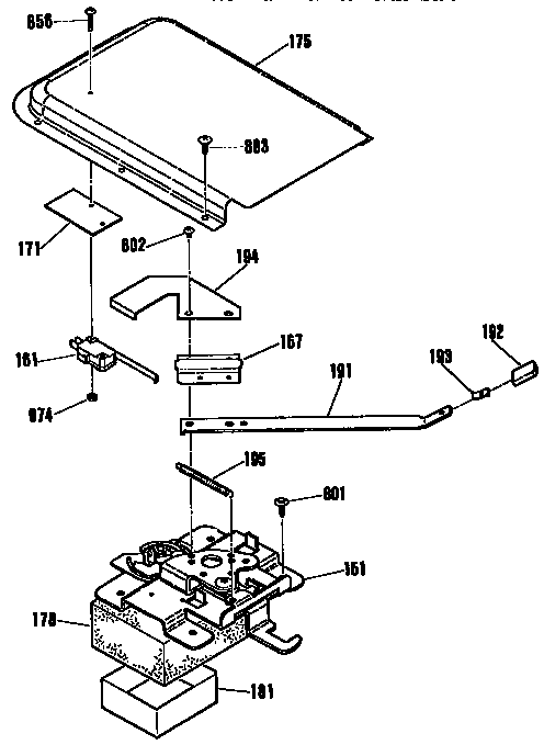 Kenmore 9119382893 door lock section diagram