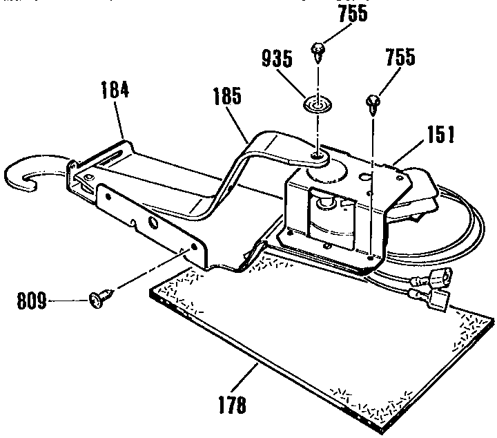 Kenmore 9114553591 door lock section diagram