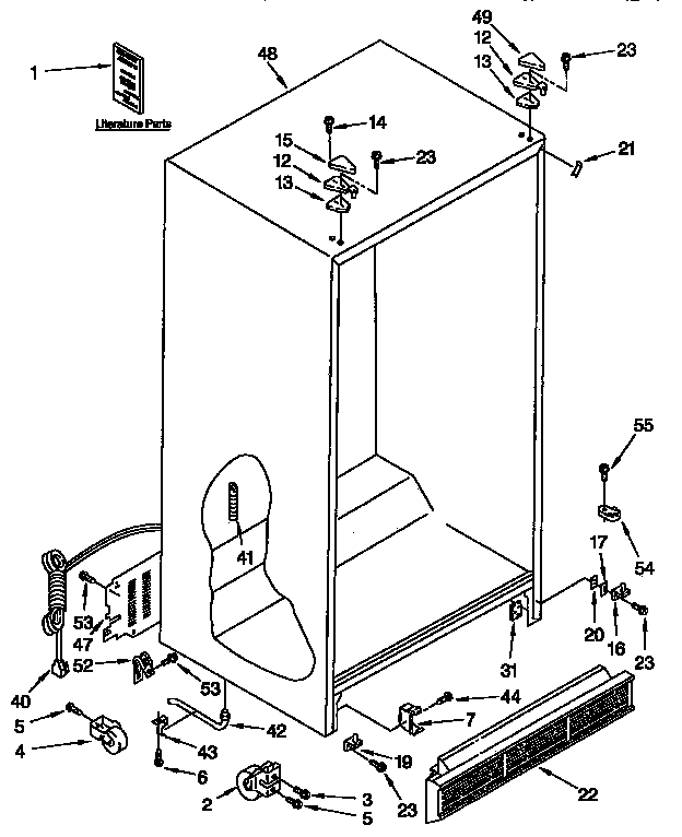 Kenmore 1069542820 cabinet parts diagram