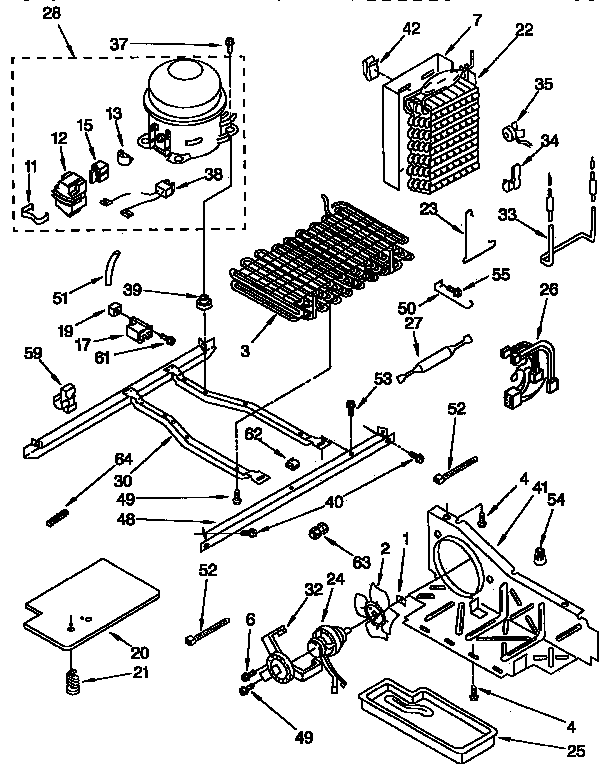Kenmore 1069542820 unit parts diagram