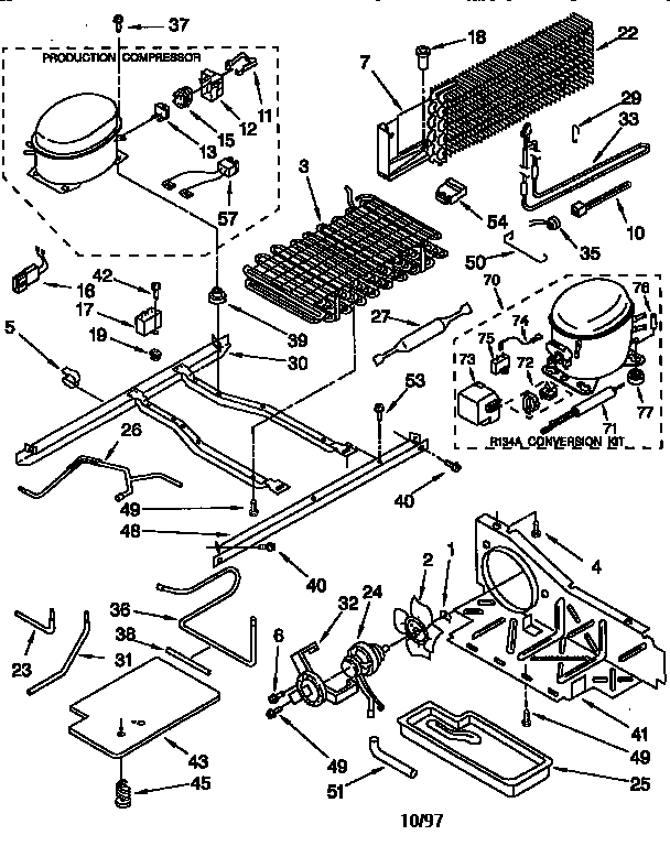 Kenmore 1069730611 unit parts diagram
