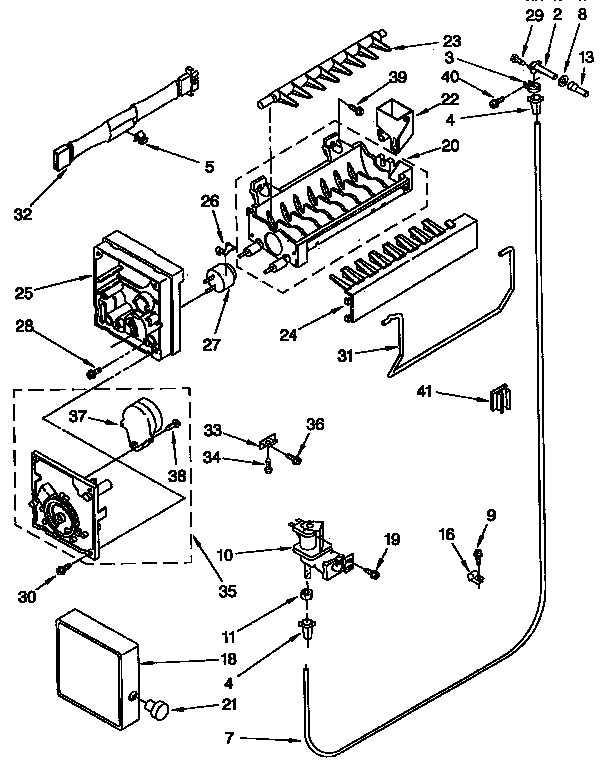 Kenmore 1069730611 icemaker parts diagram
