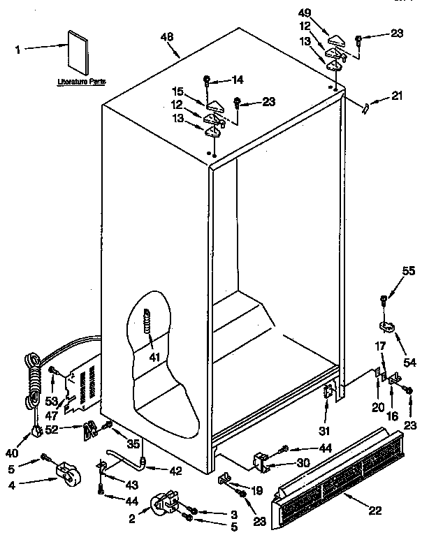 Kenmore 1069547620 cabinet parts diagram