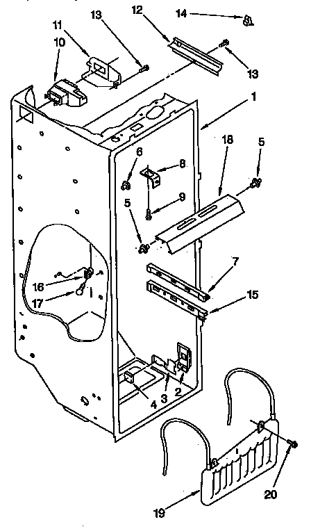 Kenmore 1069547620 refrigerator liner parts diagram