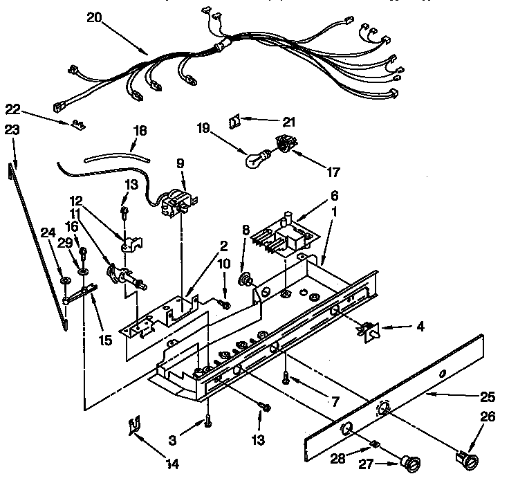 Kenmore 1069547620 control parts diagram