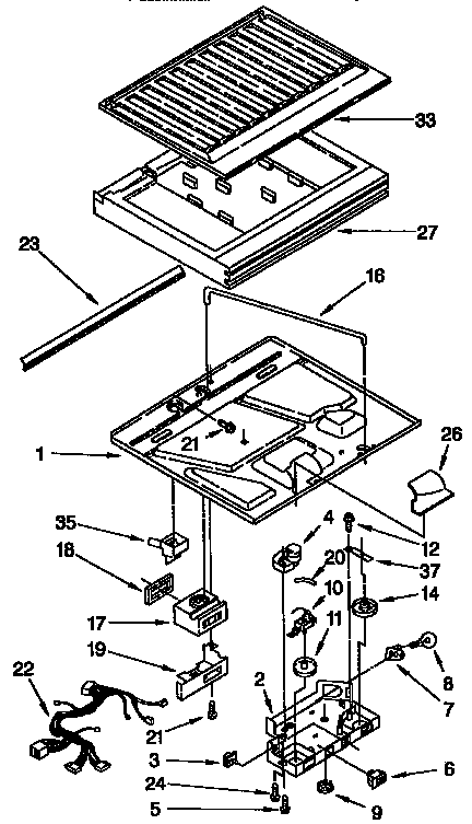Kenmore 1069738311 compartment separator parts diagram