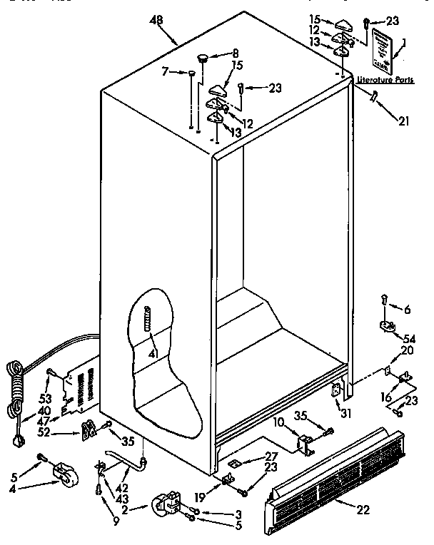 Kenmore 1069532411 cabinet parts diagram
