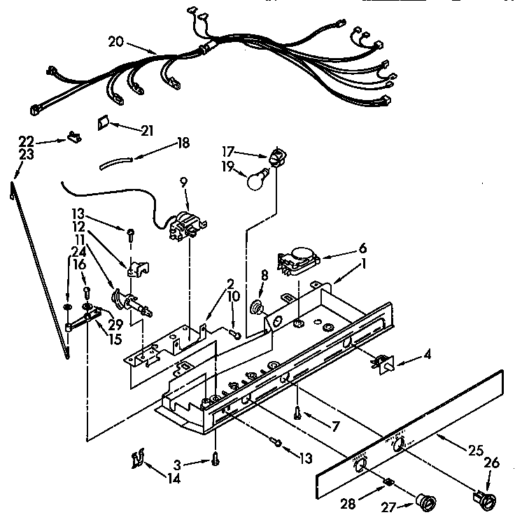 Kenmore 1069532411 control parts diagram