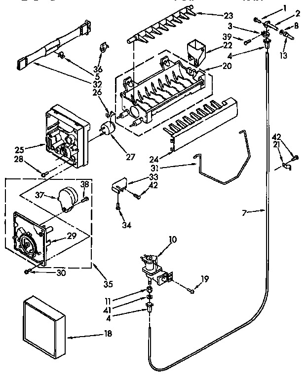 Kenmore 1069532411 icemaker parts diagram