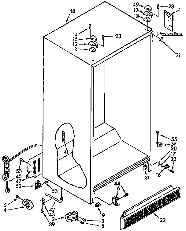 Kenmore 1069532581 cabinet parts diagram