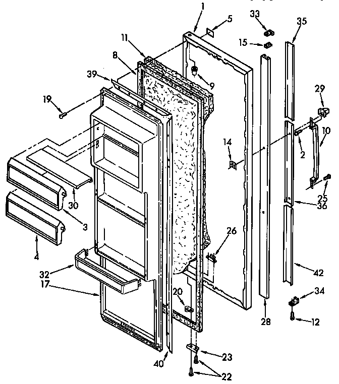 Kenmore 1069532581 refrigerator door parts diagram