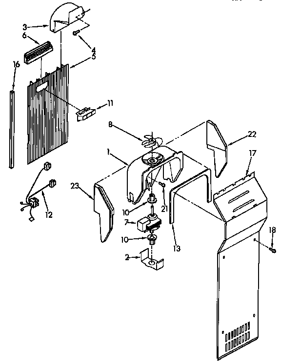 Kenmore 1069532581 air flow parts diagram
