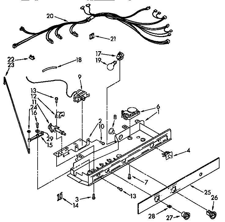 Kenmore 1069532581 control parts diagram