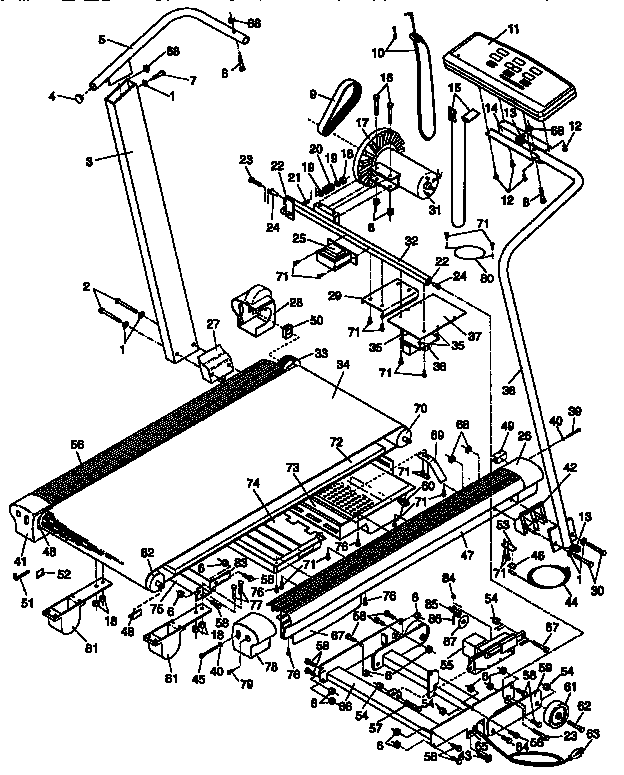 Weslo WL970031 unit parts diagram