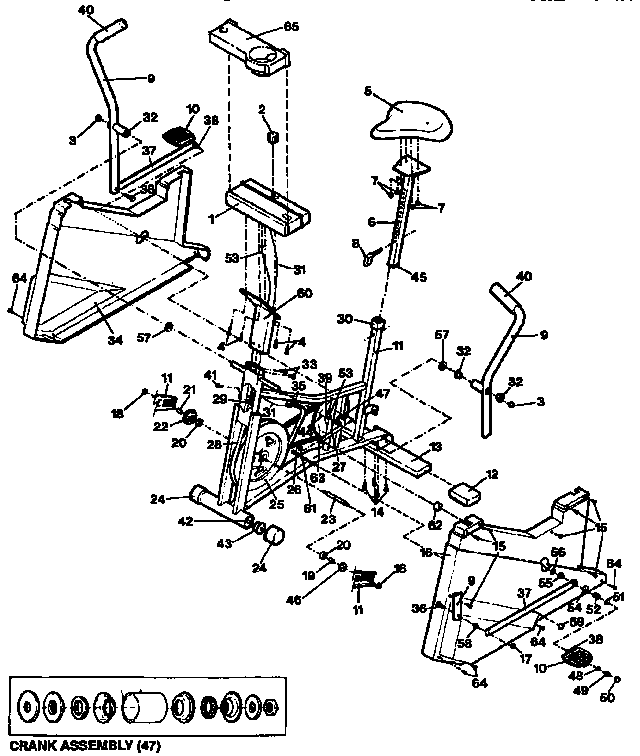 Weslo WL078022 unit parts diagram