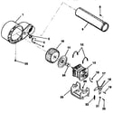 Kenmore 41798988150 motor, fan housing, exhaust duct diagram