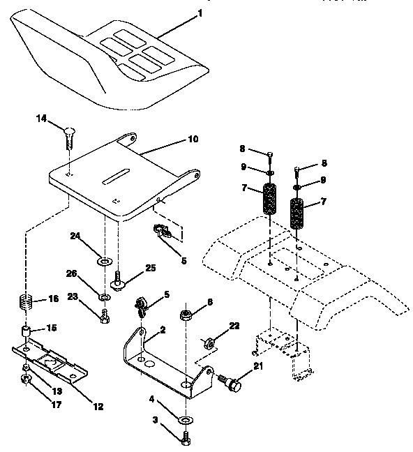 Craftsman 917257690 seat assembly diagram