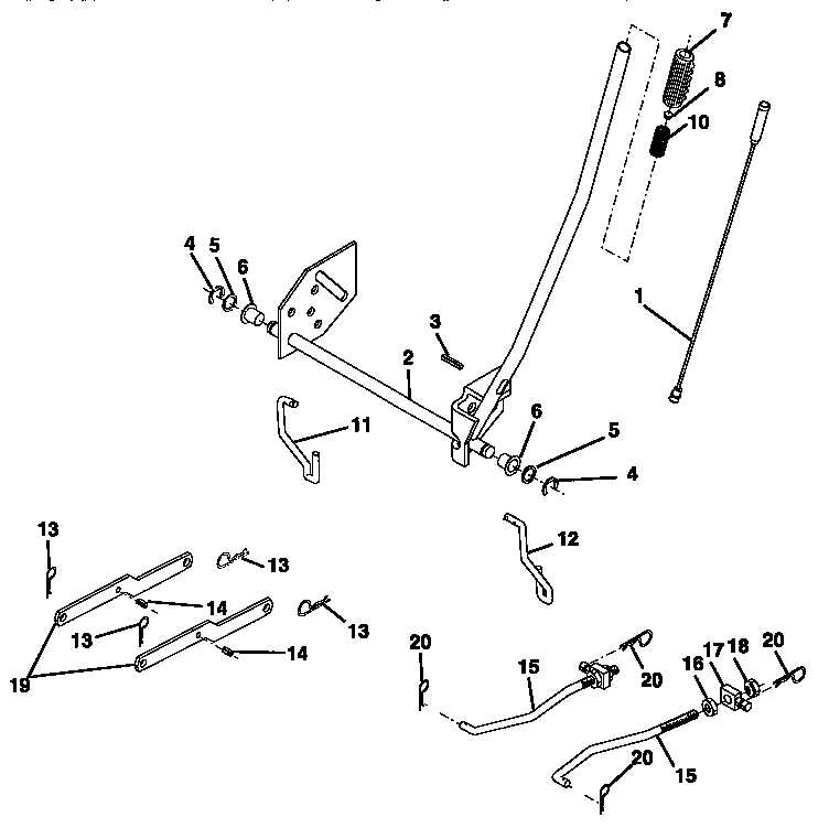 Craftsman 917257690 mower lift diagram