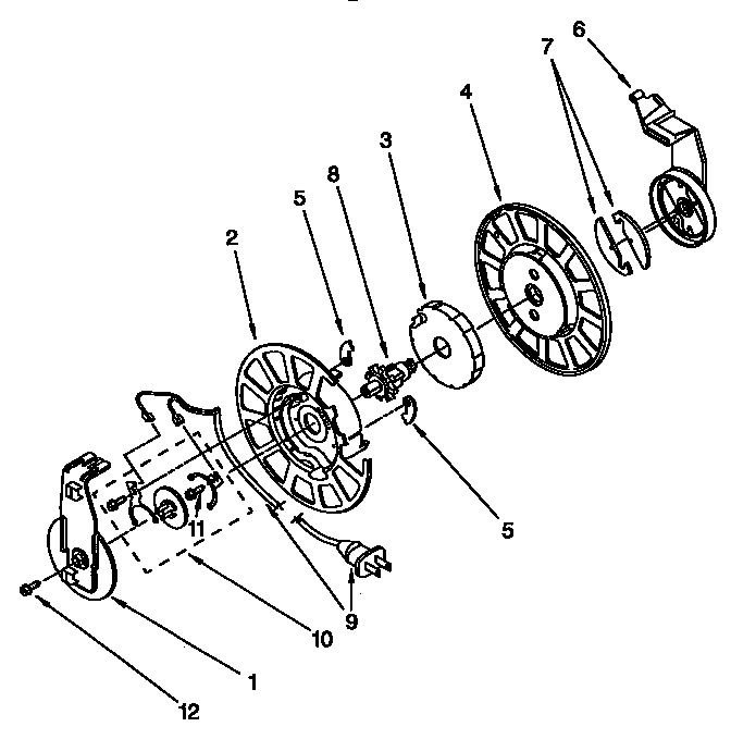 Kenmore 1163275490C power cord reel parts diagram