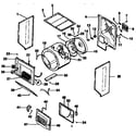 Kenmore 41799370110 dryer, cabinet, drum, heater diagram