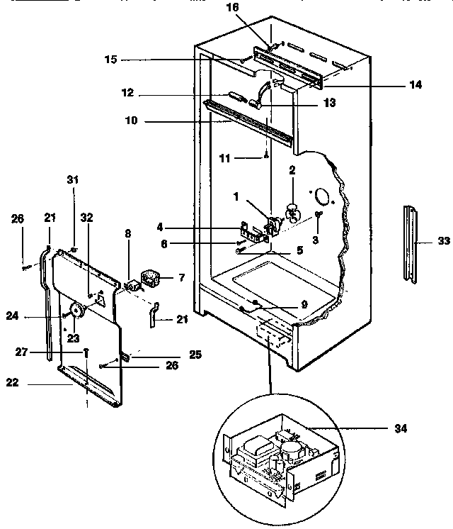 Kenmore 2539235784 liner parts diagram