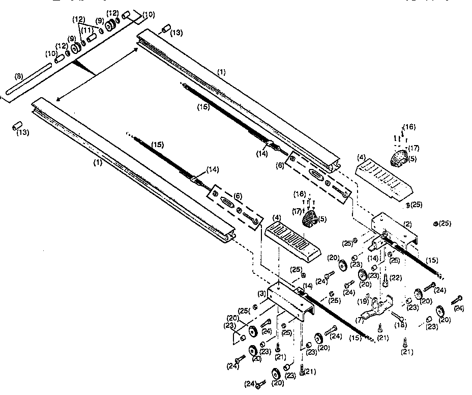 Roadmaster 8308SR belt roller assembly diagram