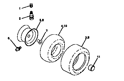 Craftsman 917250260 wheels and tires diagram