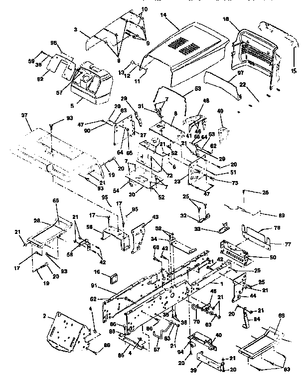 Craftsman 917250260 chassis and enclosures diagram