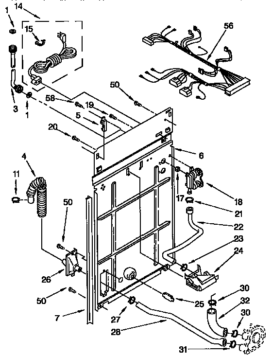 Kenmore 11091564800 rear panel parts diagram
